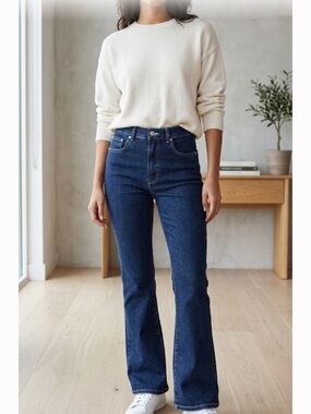 PILCRO Dark Indigo Flared Jeans